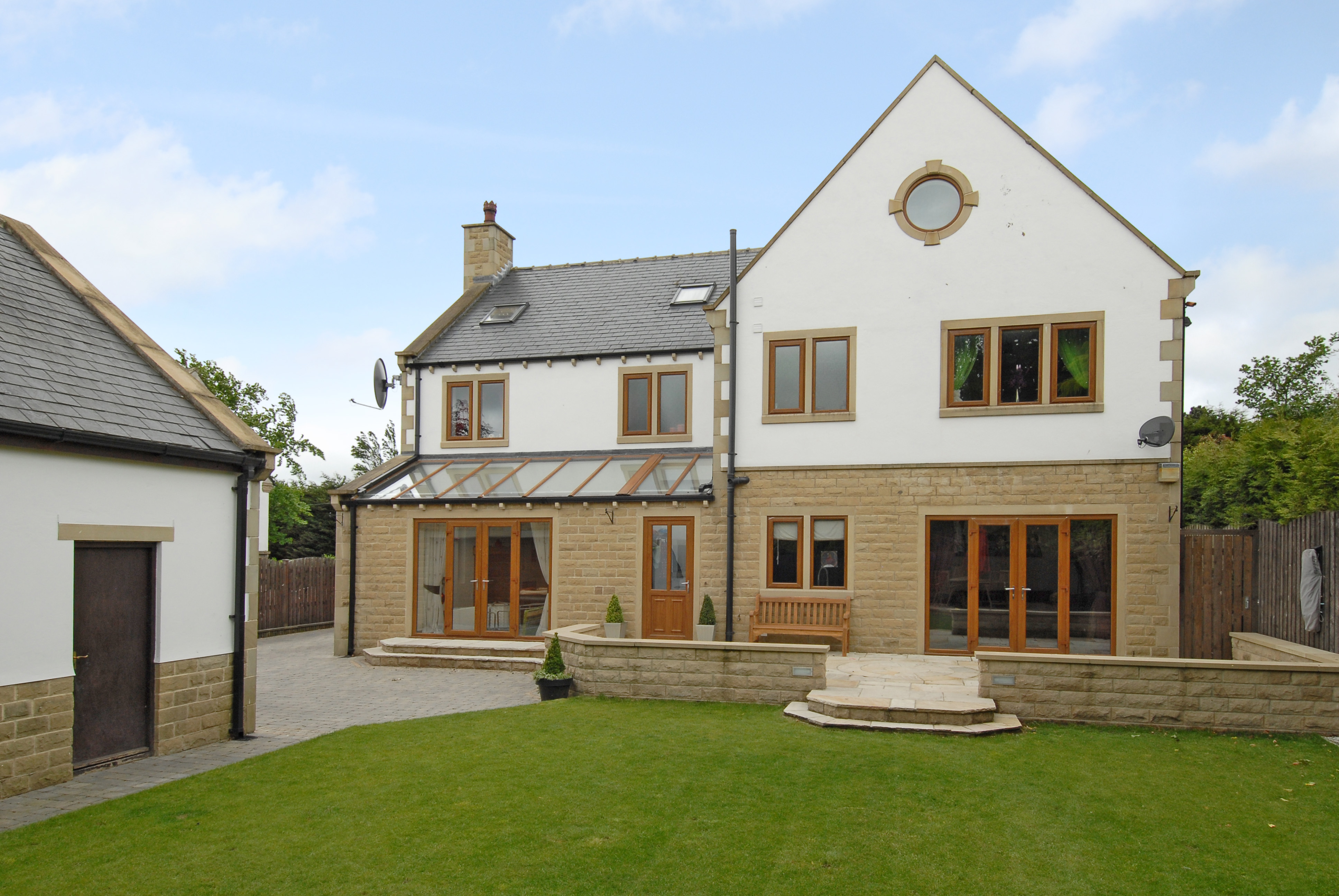 Rear of the completed house..